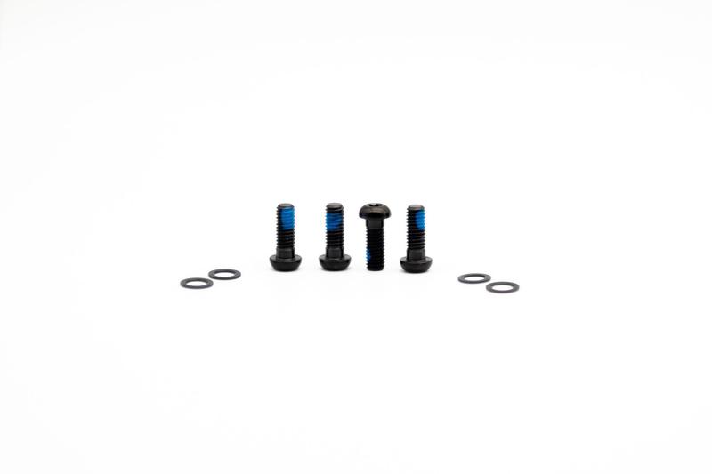 Oak Components Titanium Screw Set, M6 x 16mm, 4 pieces, Black (For Brake Adapter)