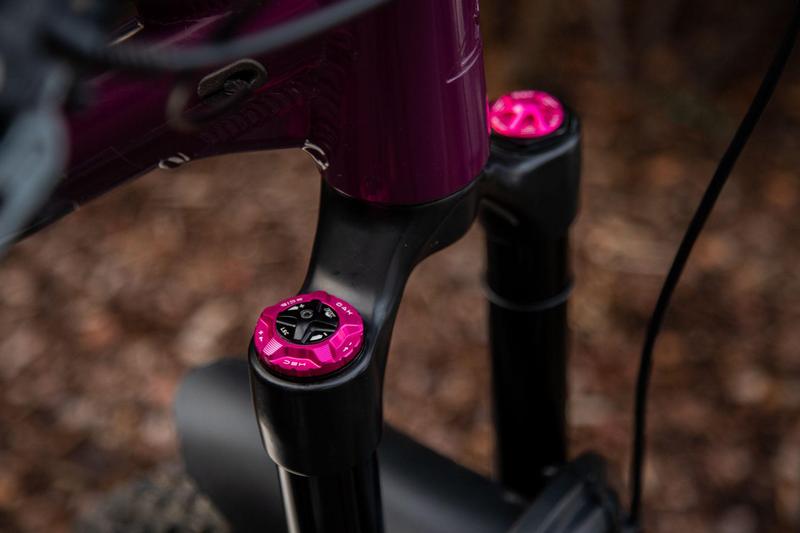 Oak Components Forkcap for Fox HSC, Pink (Fits Fox 34, 36, 38, 40)