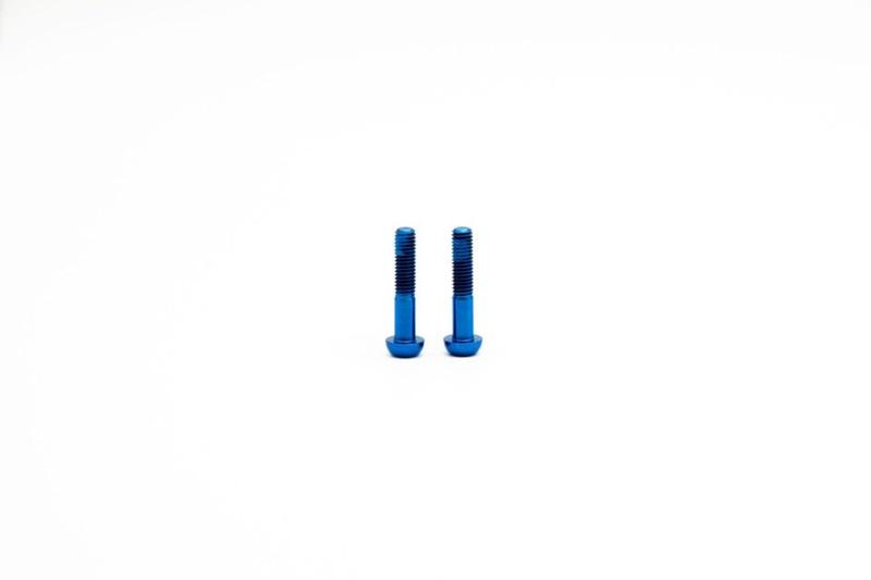 Oak Components Titanium Screw Set, M5 x 25mm, 2 pieces, Blue (for SRAM Handlebar Clamp)