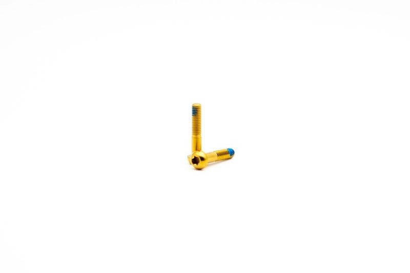 Oak Components Titanium Screw Set, M5 x 25mm, 2 pieces, Gold (for SRAM Handlebar Clamp)
