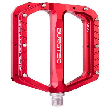 Burgtec Penthouse MK5 Flat Pedal, Race Red, Pair