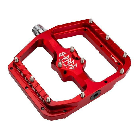 Burgtec Penthouse MK5 Flat Pedal, B-Rage Edition, Race Red, Pair