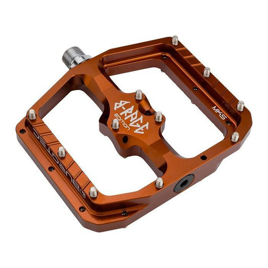 Burgtec Penthouse MK5 Flat Pedal, B-Rage Edition, Kash Bronze, Pair