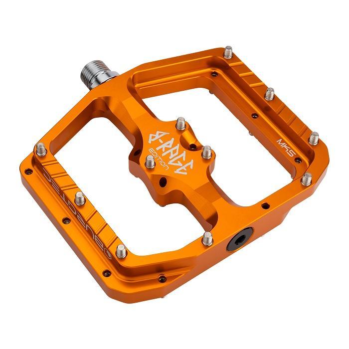 Burgtec Penthouse MK5 Flat Pedal, B-Rage Edition, Iron Bro Orange, Pair