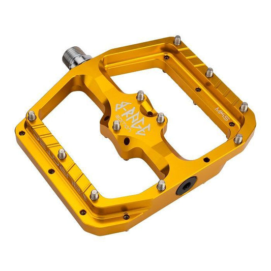 Burgtec Penthouse MK5 Flat Pedal, B-Rage Edition, Burgtec Bullion Gold, Pair