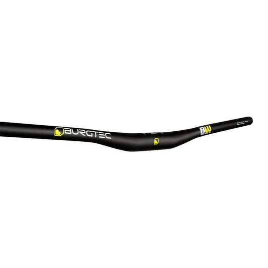 Burgtec Ride Wide Alloy DH Handlebar, 15mm Rise, 31.8mm Clamp, 800mm Width, Black