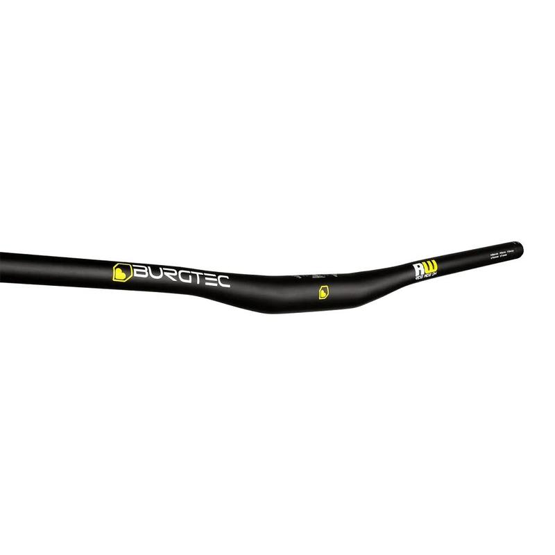 Burgtec Ride Wide Alloy DH Handlebar, 15mm Rise, 35mm Clamp, 800mm Width, Black