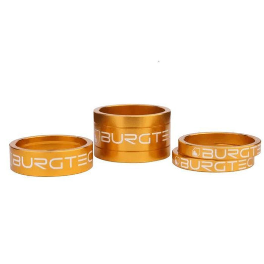 Burgtec Stem Spacer Kit (2x 5mm, 1x 10mm, 1x 20mm), Burgtec Bullion Gold