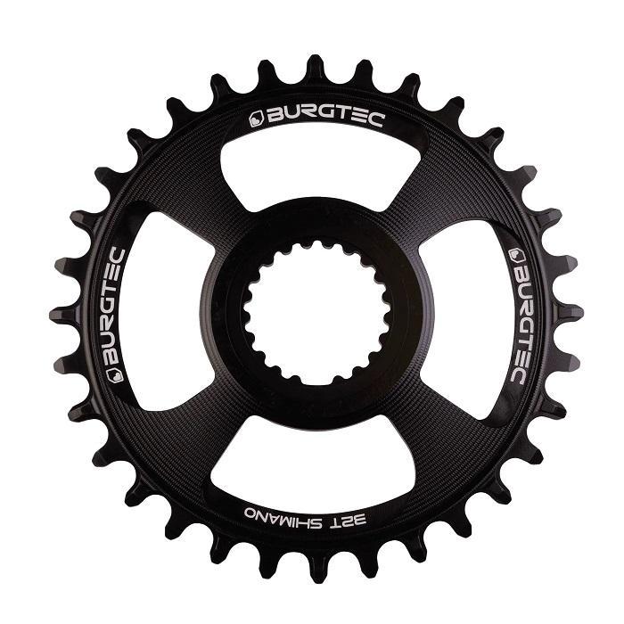 Burgtec ThickThin Chainring, Shimano Direct Mount, 30T, Burgtec Black