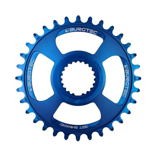 Burgtec ThickThin Chainring, Shimano Direct Mount, 30T, Deep Blue