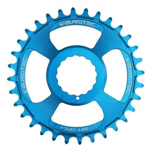 Burgtec ThickThin Chainring, RaceFace Cinch, 28T, Deep Blue