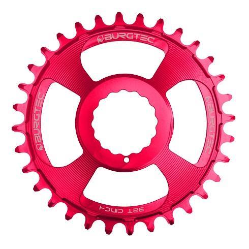 Burgtec ThickThin Chainring, RaceFace Cinch, 28T, Toxic Barbie Pink