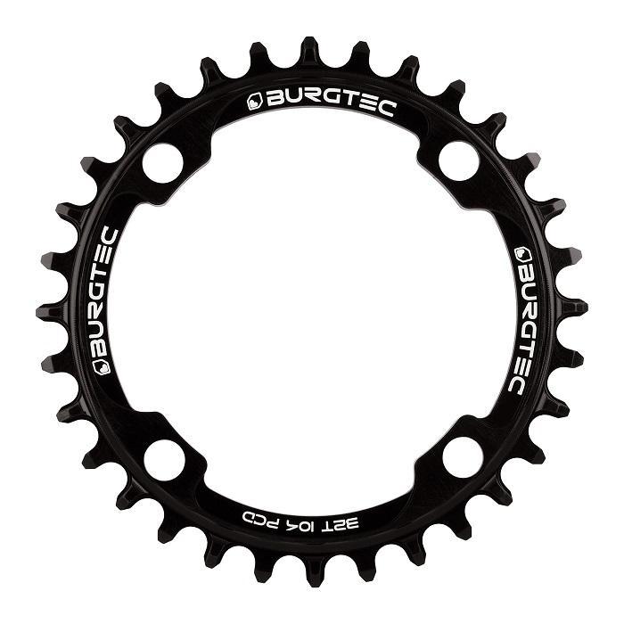 Burgtec ThickThin Chainring, 104 BCD, 30T, Burgtec Black
