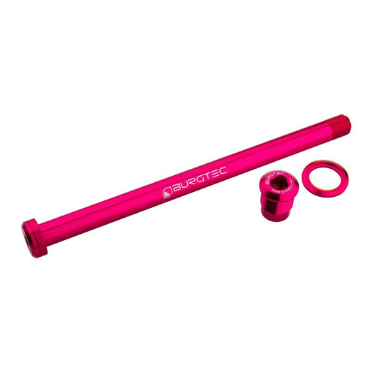 Burgtec Rear Axle, 180mm x 12mm x 1.00mm Pitch, Tozic Barbie Pink