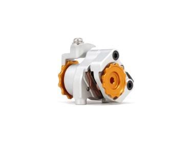 Paul Components Klamper Flat Mount Disc Brake, Silver with Orange Adjusters, Short-pull /each