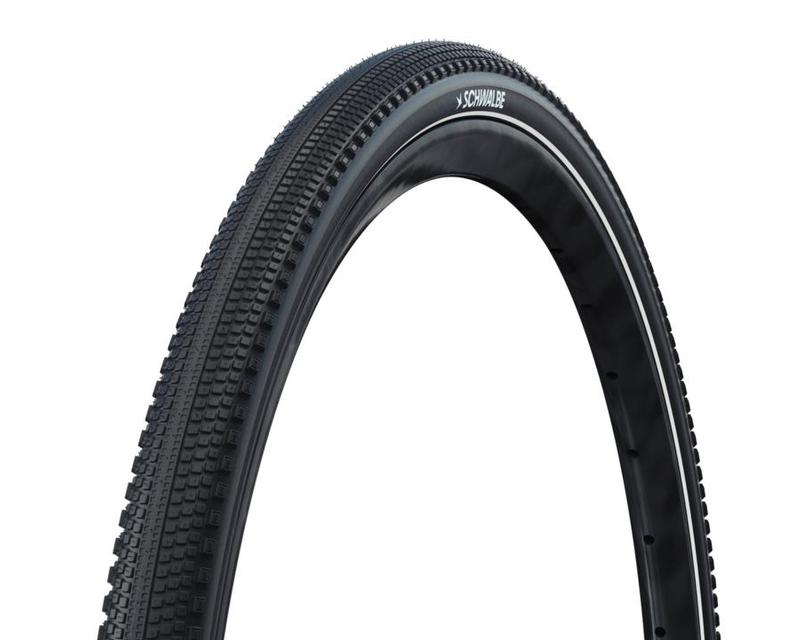 Schwalbe G-One Comp Plus Tire, 700 x 40c (40-622), Black w/Reflective Strip, PunctureGuard, Green Compound, Wire