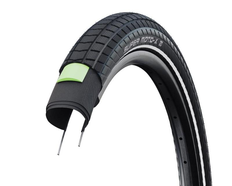 Schwalbe Super Moto-X Tire, 20 x 2.40 (62-406), Black-Reflex, DD-GreenGuard, Addix Compound, Wire