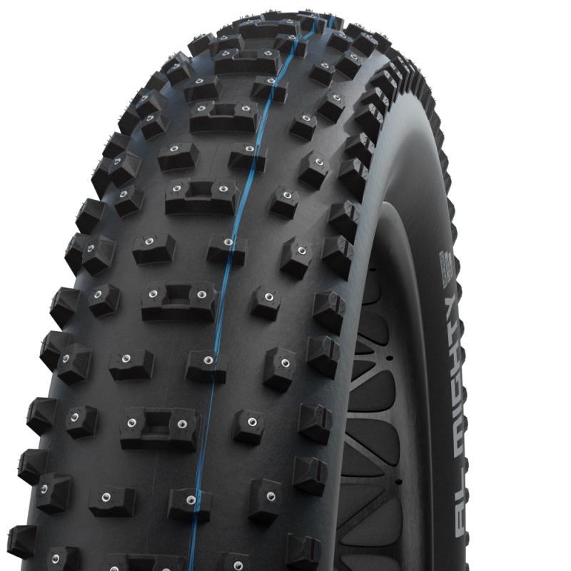 Schwalbe Al Mighty Tire, 26 x 4.80 (120-559), Black, Super Ground, Tubeless Easy, Addix SpeedGrip, 328 alloy studs, Folding