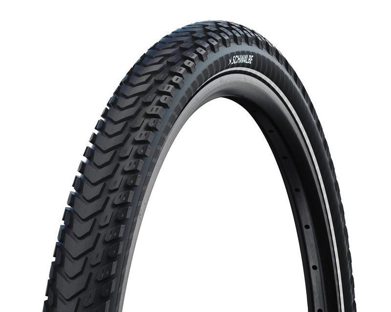 Schwalbe Marathon Mondial Pro Tire, 27.5 x 2.40 (62-584), Black w/Reflective Strip, Double Defense, Addix, Folding