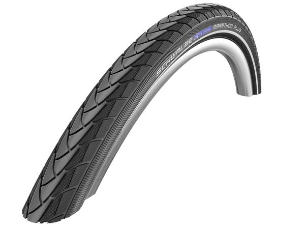 Schwalbe Marathon Plus Tire 700 x 28c (28-622) Black, Reflective Strip, Smart Guard, Endurance, Wire