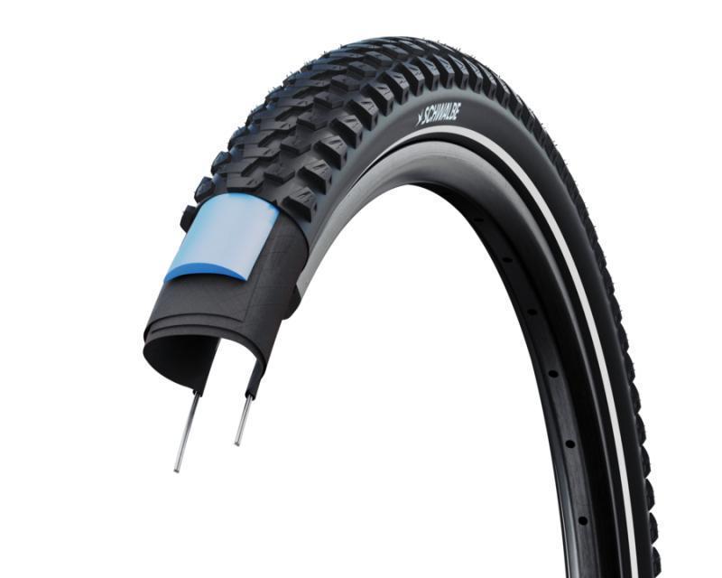 Schwalbe Marathon Plus MTB Tire 29 x 2.10 (54-622), Black w/Reflective Strip, SmartGuard, Addix, Wire