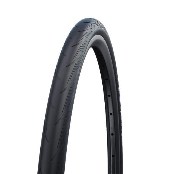Schwalbe Spicer Plus Tire, 700 x 35c (35-622), Black w/Reflective Strip, PunctureGuard, Green Compound, Wire