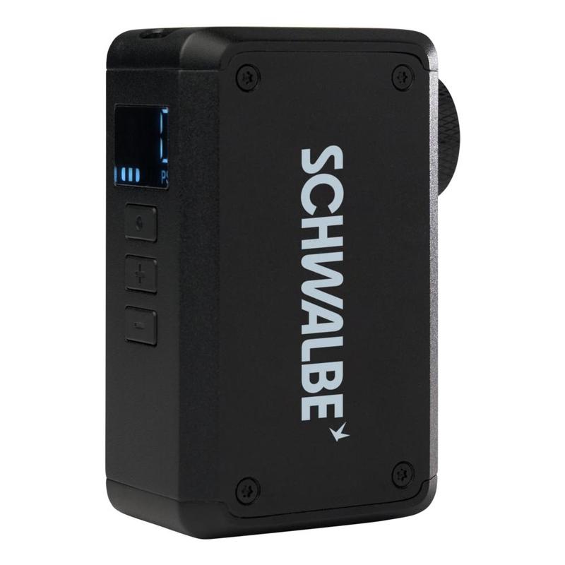 Schwalbe E-Micro Electric Mini Pump, USB-C Rechargable, includes SCV Pump Head Adapter