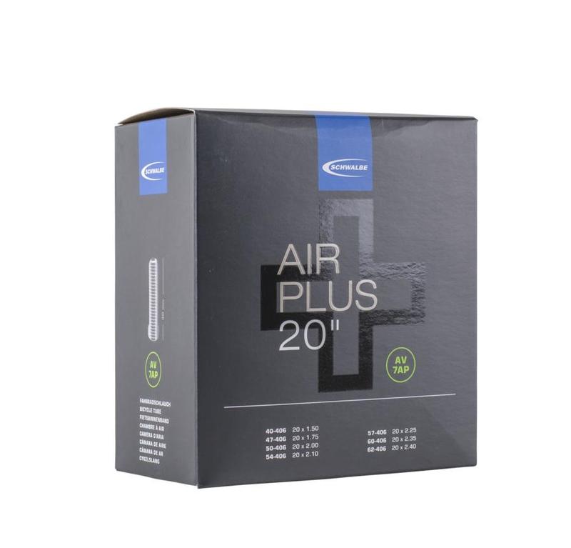 Schwalbe Air Plus Tube 7AP AV, 20 x 1.5-2.4, 40mm Schrader Valve /each