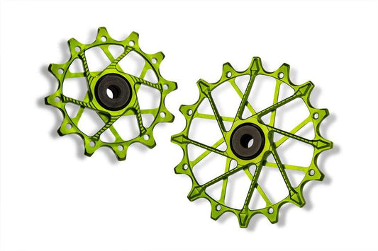 Garbaruk Derailleur Pulleys, 14/16T, SRAM Eagle Transmission, 12 Speed, Green
