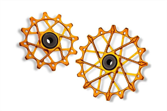 Garbaruk Derailleur Pulleys, 14/16T, SRAM Eagle Transmission, 12 Speed, Orange