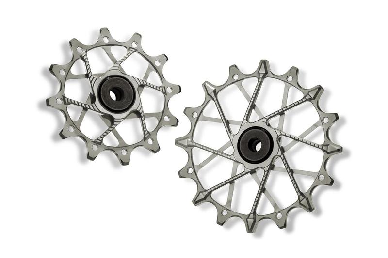 Garbaruk Derailleur Pulleys, 12/16T, SRAM 11/12 Speed (for use with Garbaruk cage), Silver