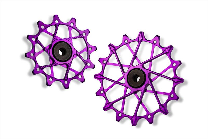 Garbaruk Derailleur Pulleys, 12/16T, SRAM 11/12 Speed (for use with Garbaruk cage), Purple