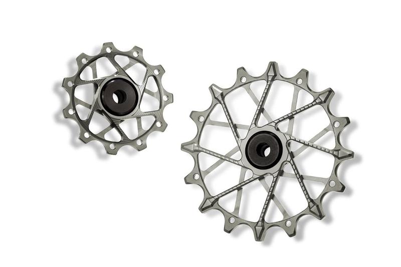 Garbaruk Derailleur Pulleys, 11/16T, Shimano 11 Speed (for use with Garbaruk cage), Silver