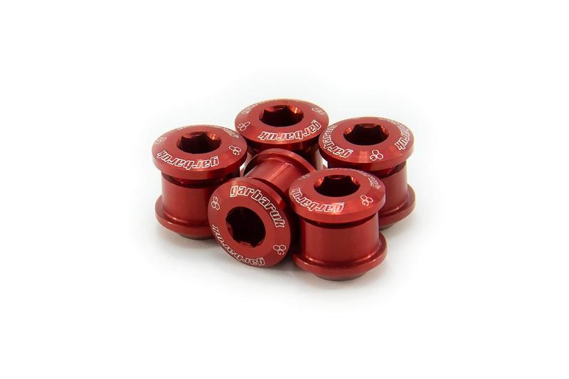 Garbaruk Chainring Bolt Set, M8 x 0.75, Red