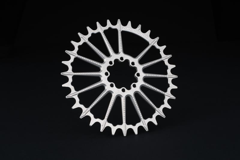 Garbaruk MTB Chainring, SRAM T-Type 8 Bolt Direct Mount, Boost, Round, 28T, Gold