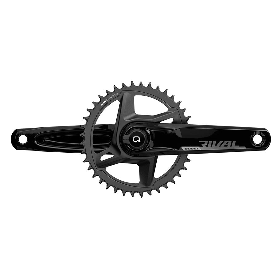 SRAM, Rival D1 Quarq Wide 1x, Power Meter Crankset, Speed: 12, Spindle: 28.99mm, 40, DUB, 160mm, Black, Road Disc