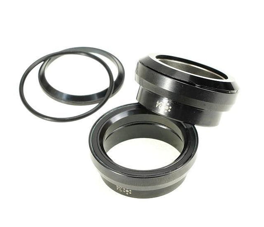 Enduro 1-1/8 External Cup Headset, Angular Contact, Black Oxide Integrated Bearings, for 34mm ID Head Tube, Black