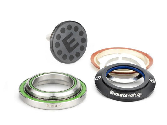 Enduro Integrated Drop-In Headset, IS 42mm/52mm, 36° x 45°, Black Cover and Cap