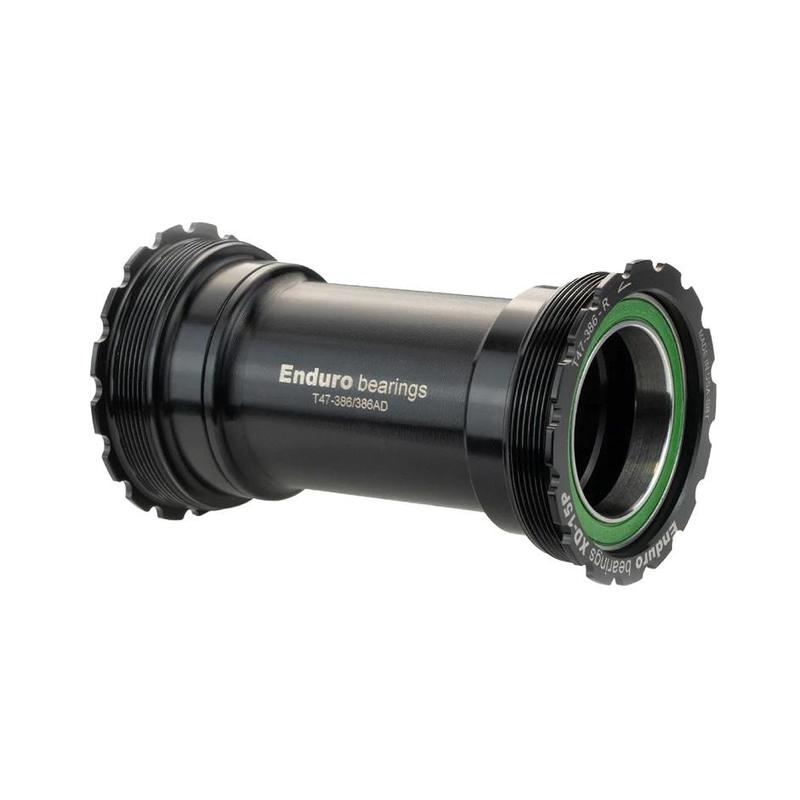 Enduro T47 Internal XD-15 Bottom Bracket, Threaded, for BB386 30mm spindle, Black