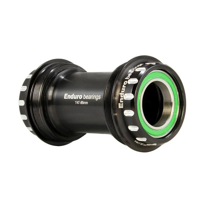 Enduro T47 Threaded Bottom Bracket, Stainless Steel Angular Contact, Sram GXP 22/24mm spindle, Black