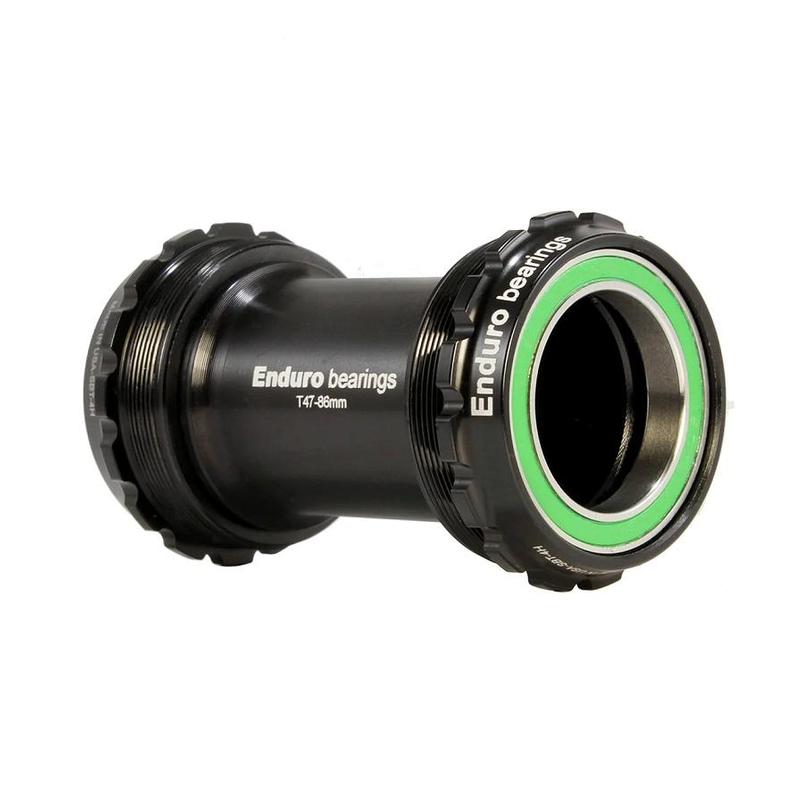 Enduro T47 Threaded Bottom Bracket, Stainless Steel Angular Contact, Sram DUB 29mm spindle, Black