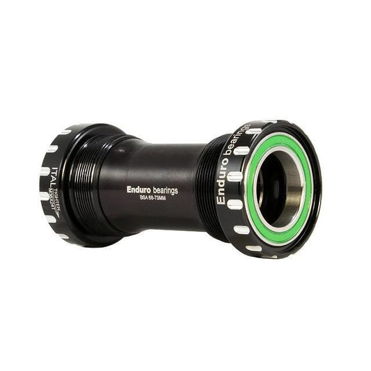Enduro XD-15 Bottom Bracket, Italian Thread 68/73mm to 24mm spindle, Black