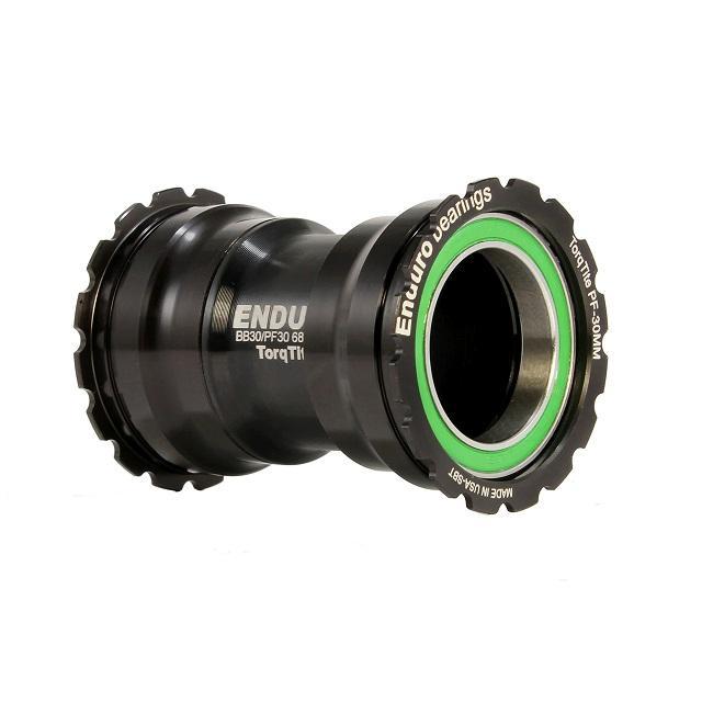Enduro TorqTite Stainless Steel Angular Contact Bottom Bracket, PF30, Black