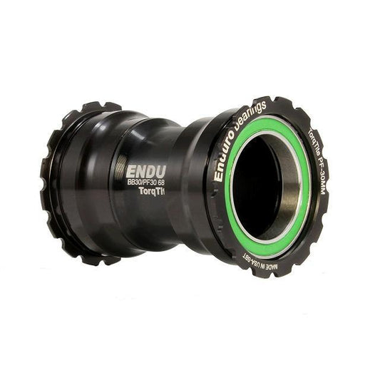 Enduro TorqTite Stainless Steel Angular Contact Bottom Bracket, PF30, Black