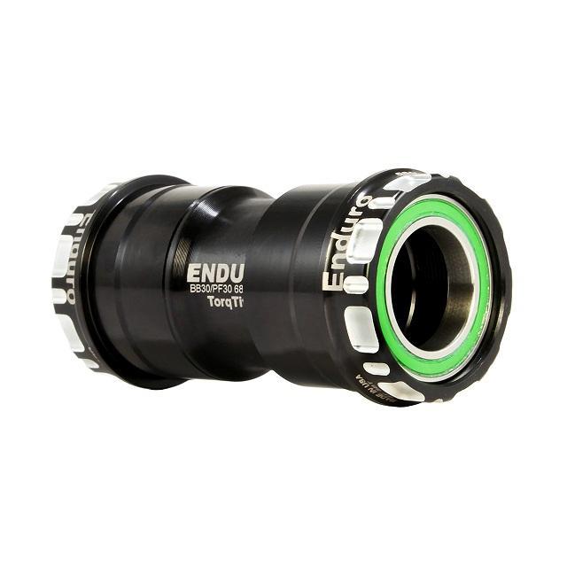 Enduro TorqTite Stainless Steel Angular Contact Bottom Bracket, BB30 to 24mm, Black