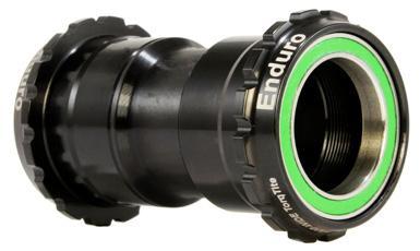 Enduro TorqTite Bottom Bracket, Stainless Steel Angular Contact Bearings, Black - BB30 to Sram DUB