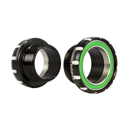 Enduro BSA Bottom Bracket, Stainless Steel Angular Contact Bearings, BSA 73mm to 30mm Spindle, Black