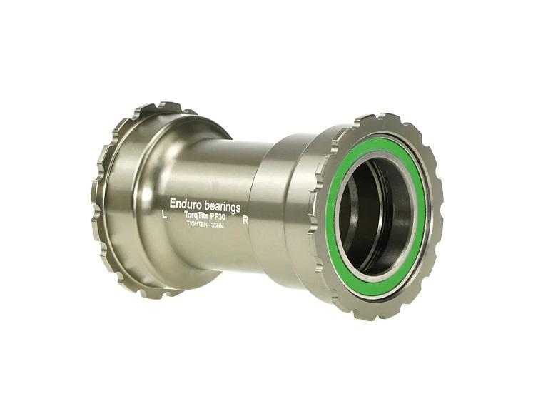 Enduro Torqtite Bottom Bracket, PF30 Frameset Spindle, Stainless Steel Radial Bearings
