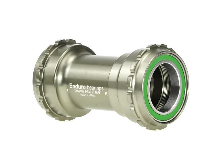 Enduro Torqtite Bottom Bracket, PF30 Frameset, Sram DUB 29mm Spindle, Stainless Steel Radial Bearings, Silver