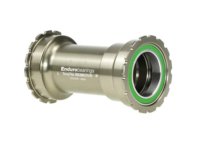 Enduro Torqtite Bottom Bracket, BB386 Frameset, Sram DUB 29mm Spindle, Stainless Steel Radial Bearings, Silver